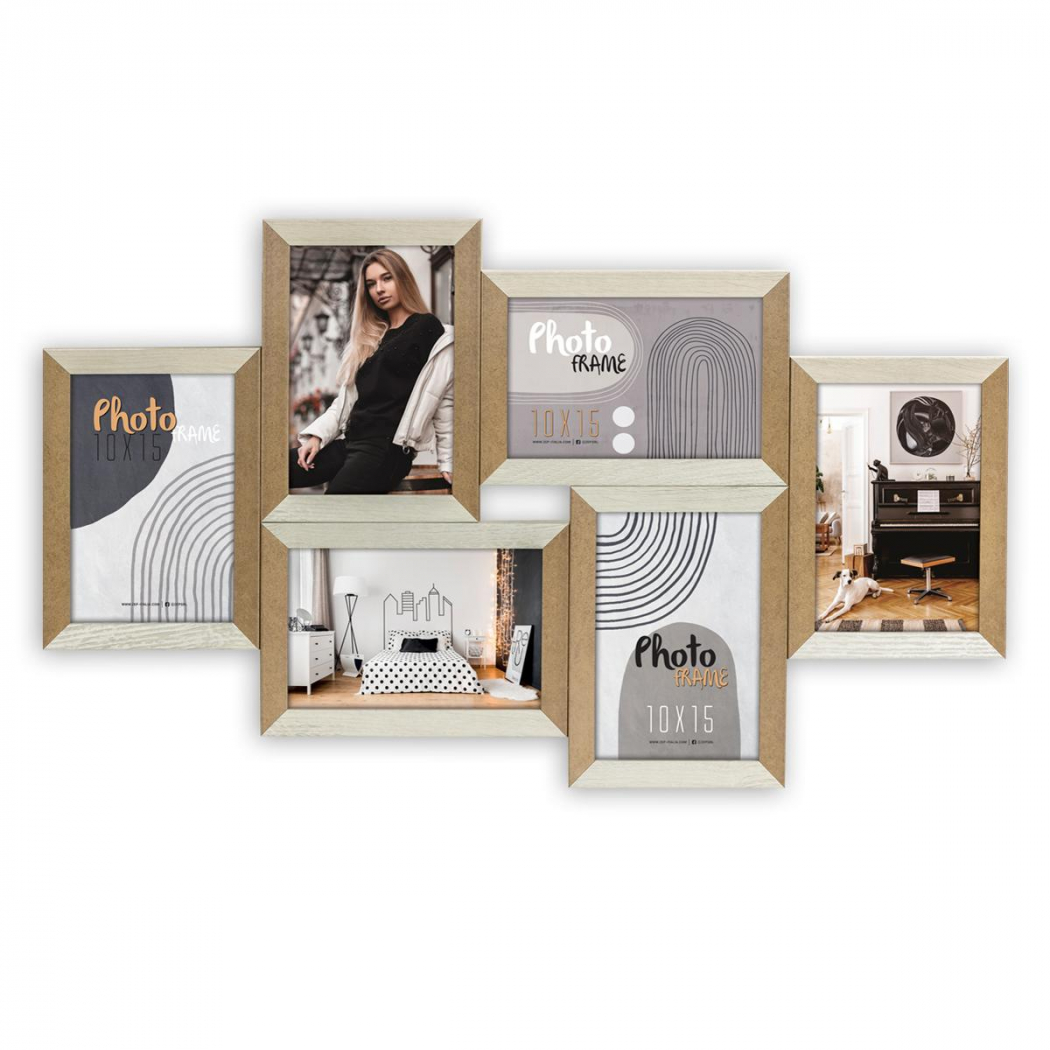 Cadre Photo En Bois Blanc "Abuelo" Avec Cœur - Pour Photo 10x15 Cm - Style Tendance Avec Support
