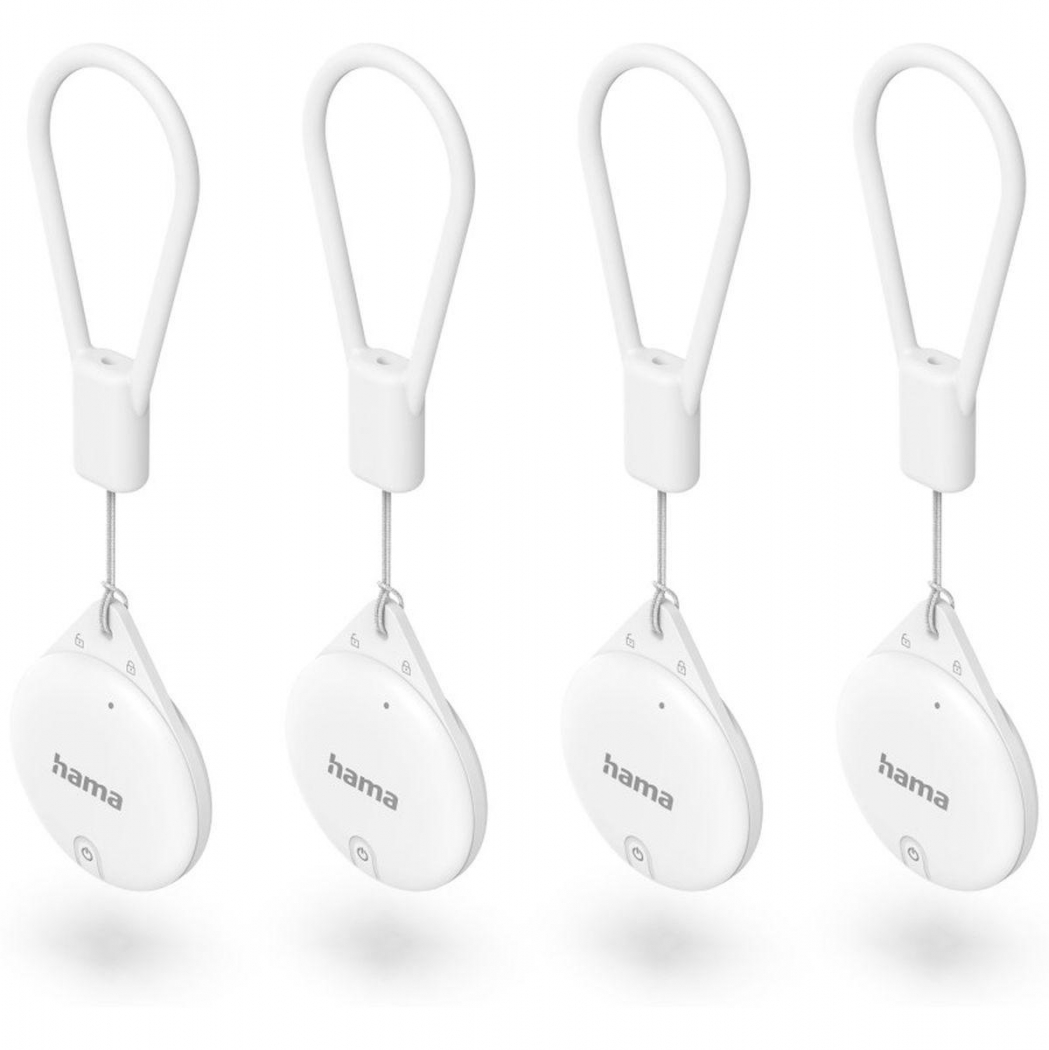 Hama 185815 Schlüsselfinder Bluetooth f. Apple Weiß 4 St. Set