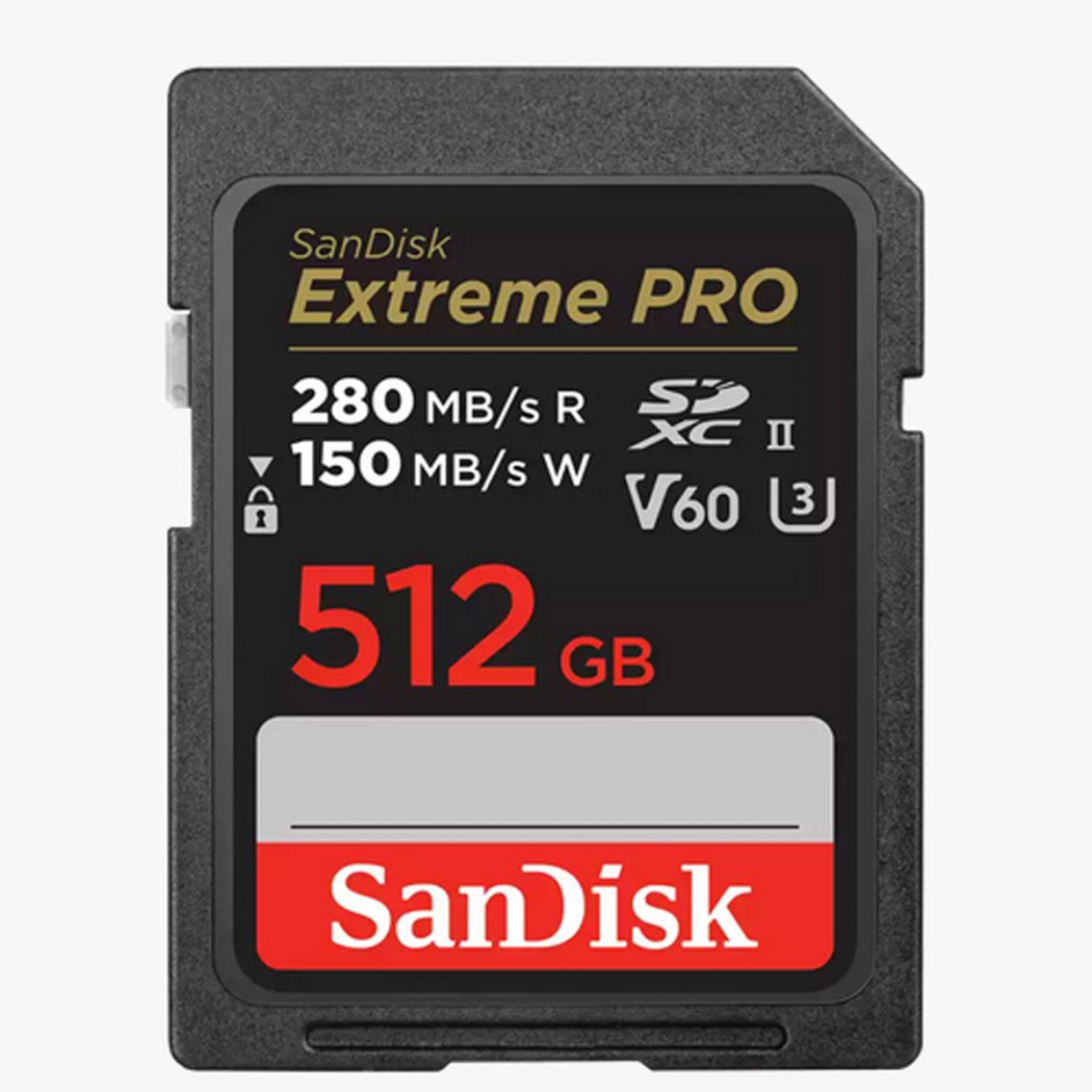 SanDisk SDXC Extreme Pro 512GB 280MB/s V60 UHS II