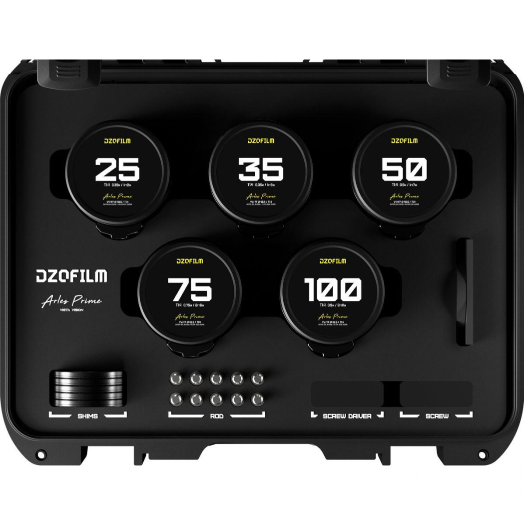 DZOFILM Arles 5-Lens Kit 25/35/50/75/100mm T1.4 Prime Lens für PL