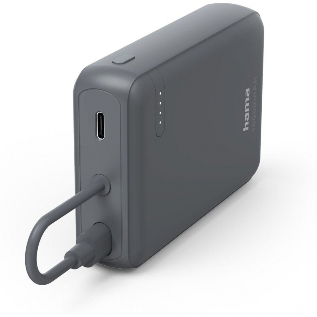 Hama Power Pack Travel 10.000mAh Anthrazit - 6065804 Hama Power Pack Travel 10.000mAh Anthrazit