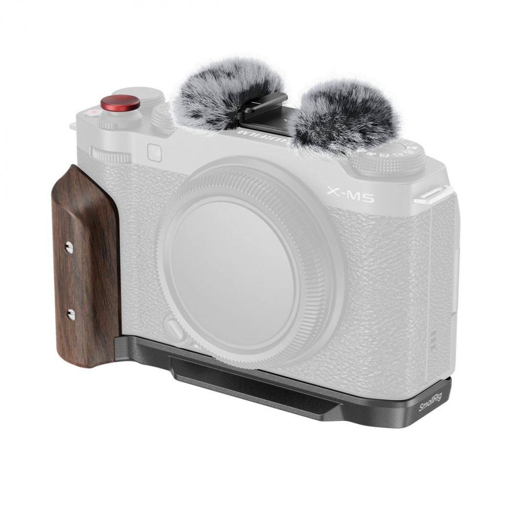 SmallRig 5260 L-förmige Montageplatte m. Holzgriff Fuji X-M5 schwarz 