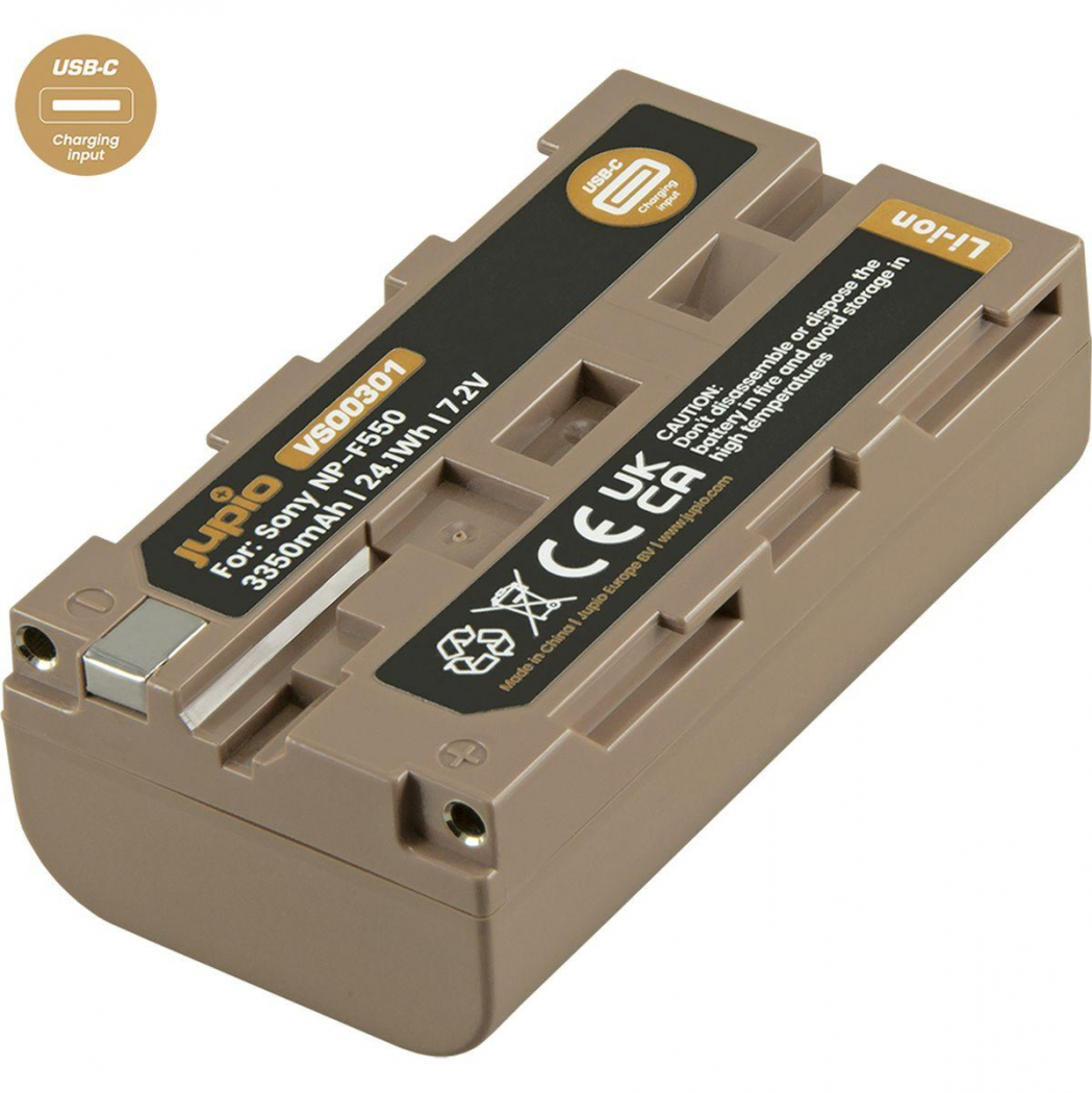 Jupio NP-F550 Ultra C (entrée USB-C) 3350mAh