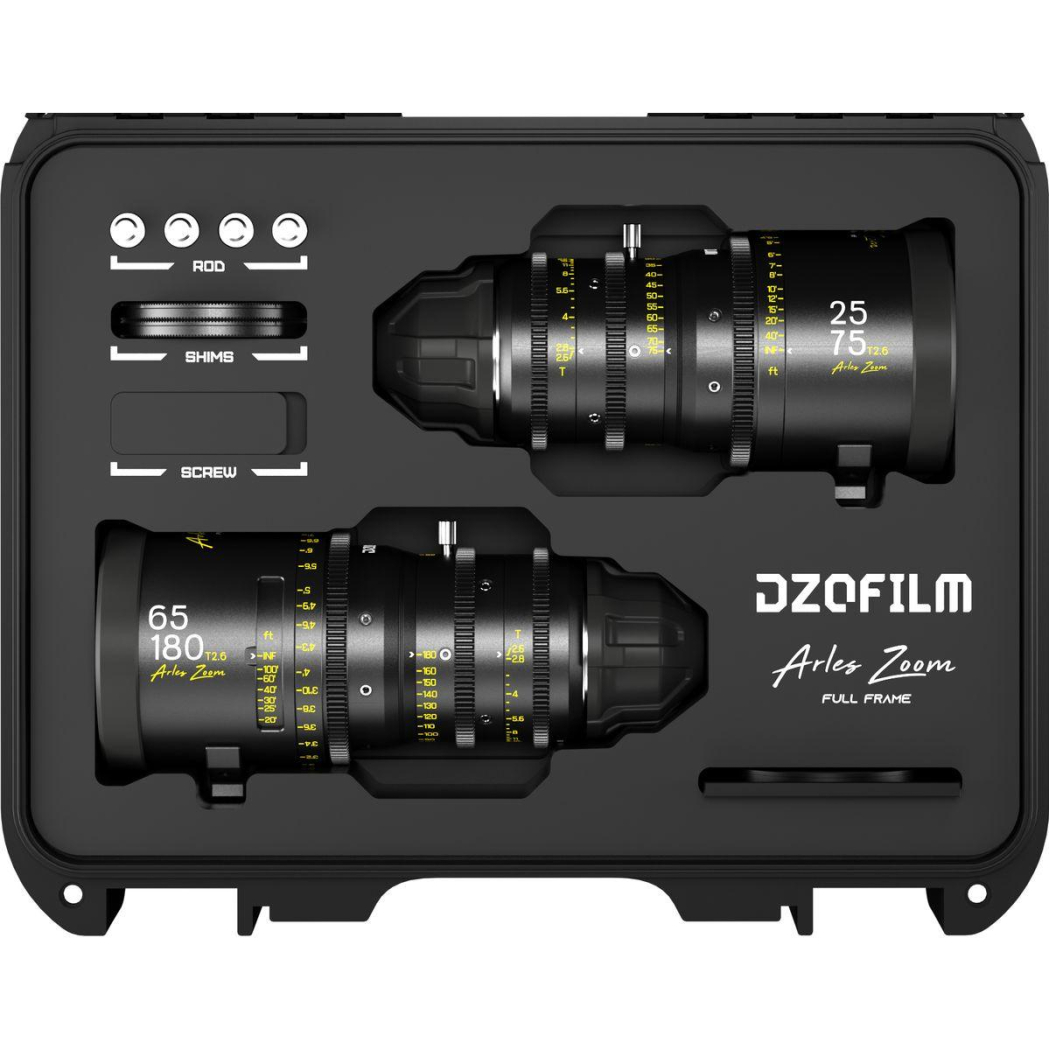 DZOFILM Arles Zoom 2-Lens Kit 25-75mm + 65-180mm T2.6 PL-Mount