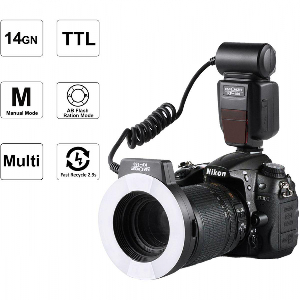 K&F Concept TTL Macro Ring Flash for Nikon