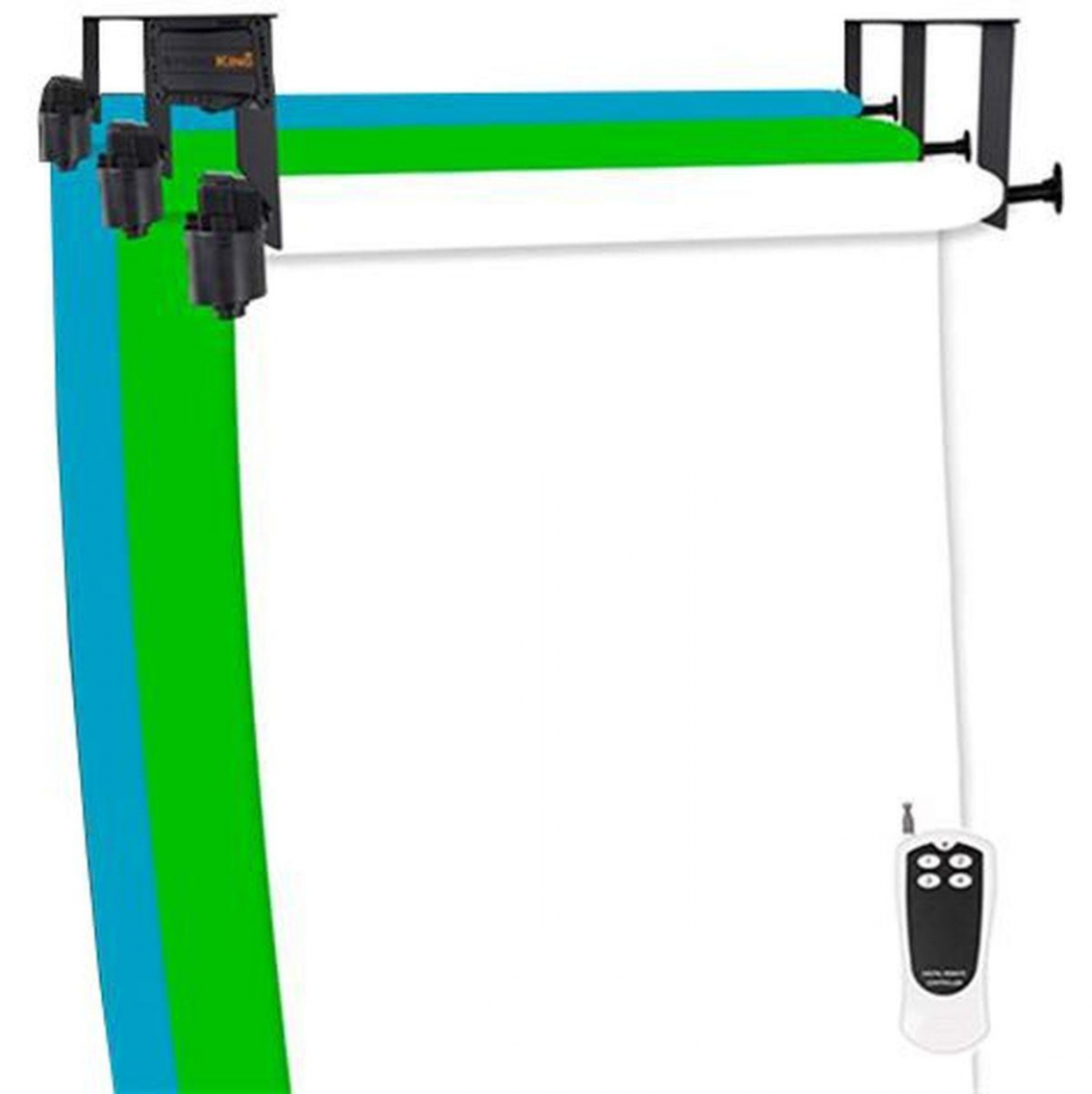 Système de fond StudioKing Électrique B-3WE pour 3 rouleaux