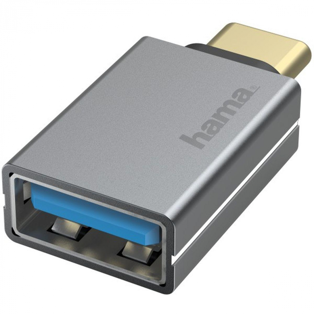 Hama USB-OTG-Adapter 200300 Stecker Buchse 3.2 Gen1, 5 Gbit/s grau