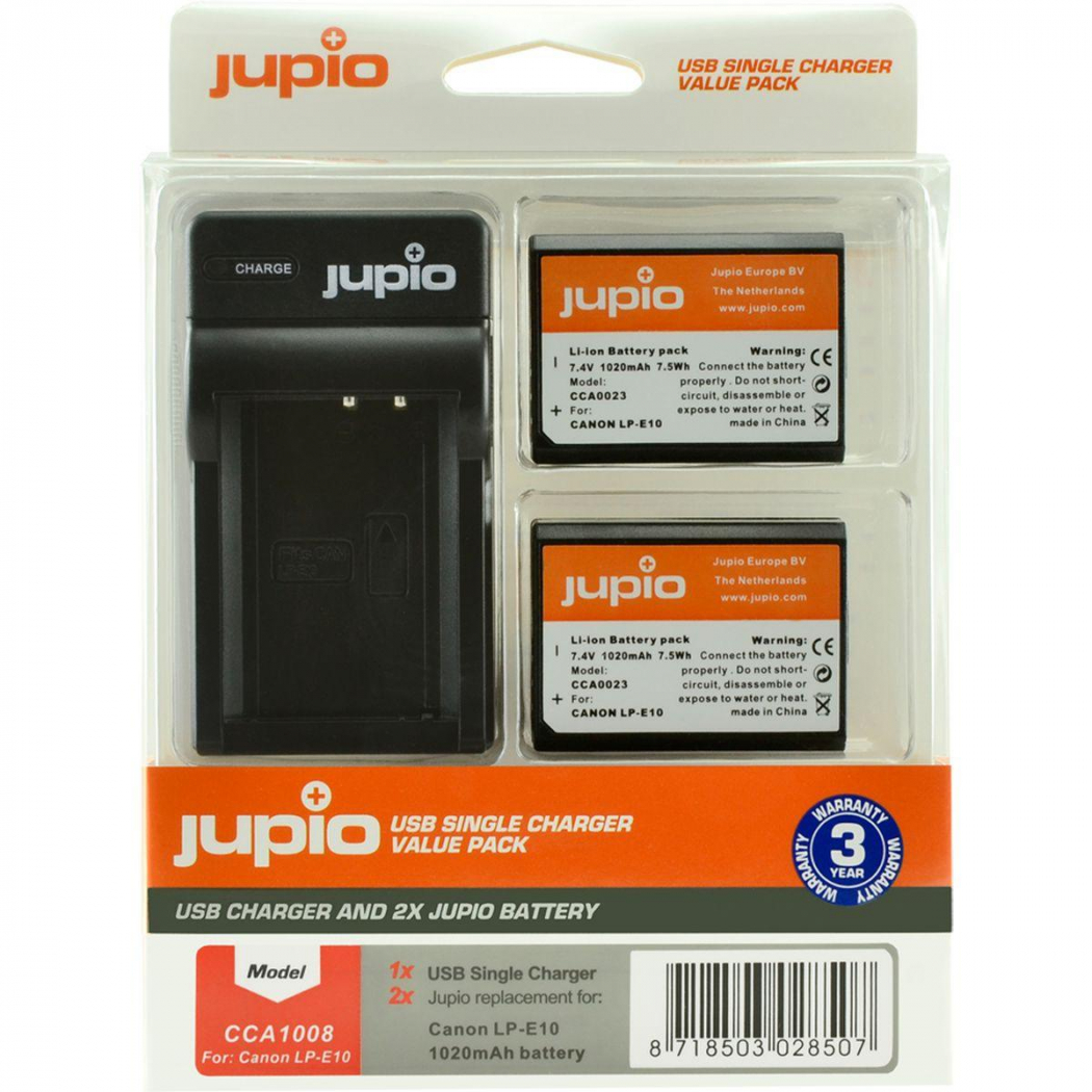 Jupio Value Pack: 2x Battery LP-E10 + Single Charger