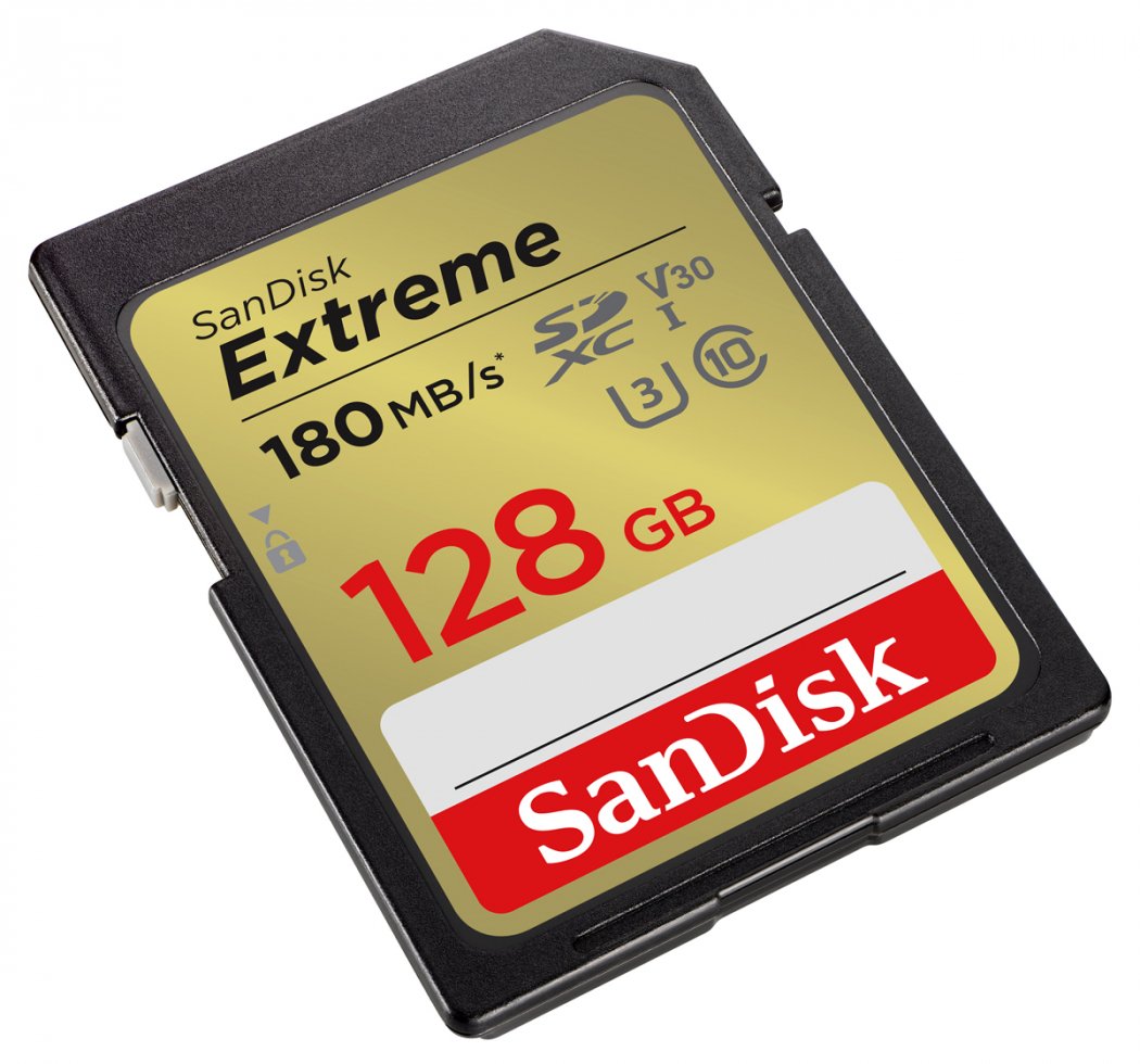SanDisk SDXC Extreme 128GB 180MB/s V30 UHS-I - Foto Erhardt
