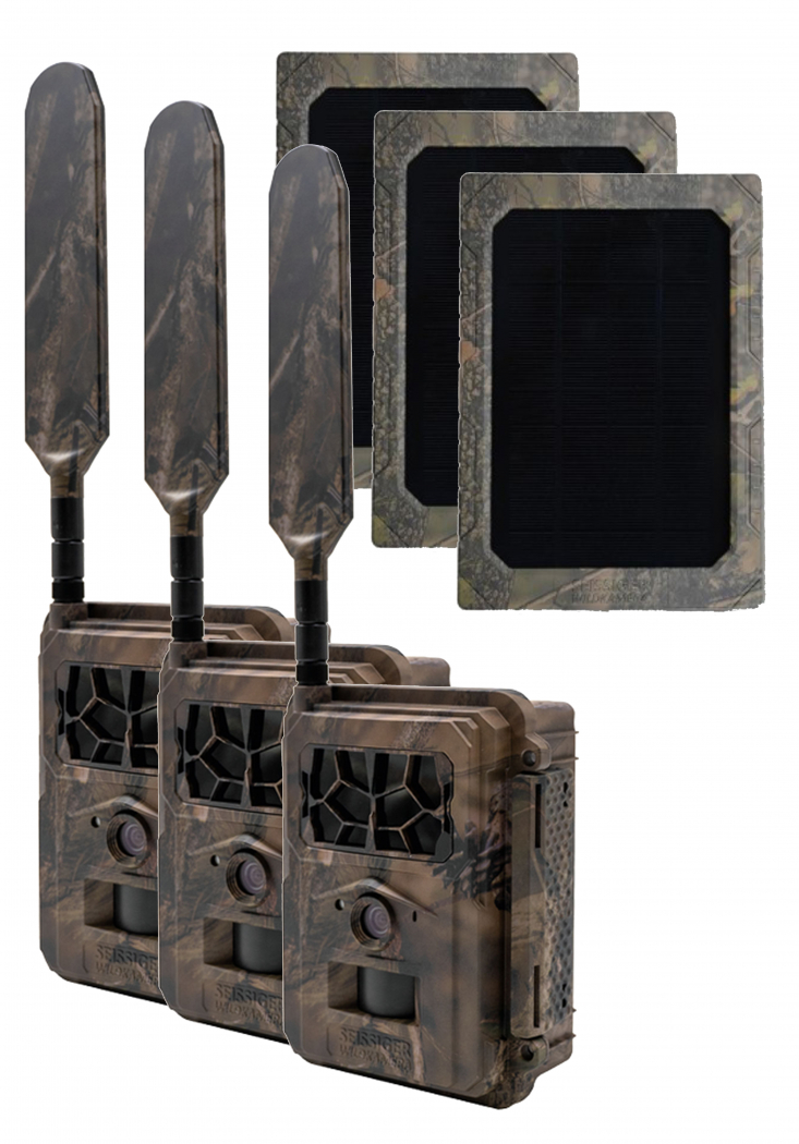 SEISSIGER Pro-Cam LTE - SUPERSIM-Edition 3er Pack + Solarpanel