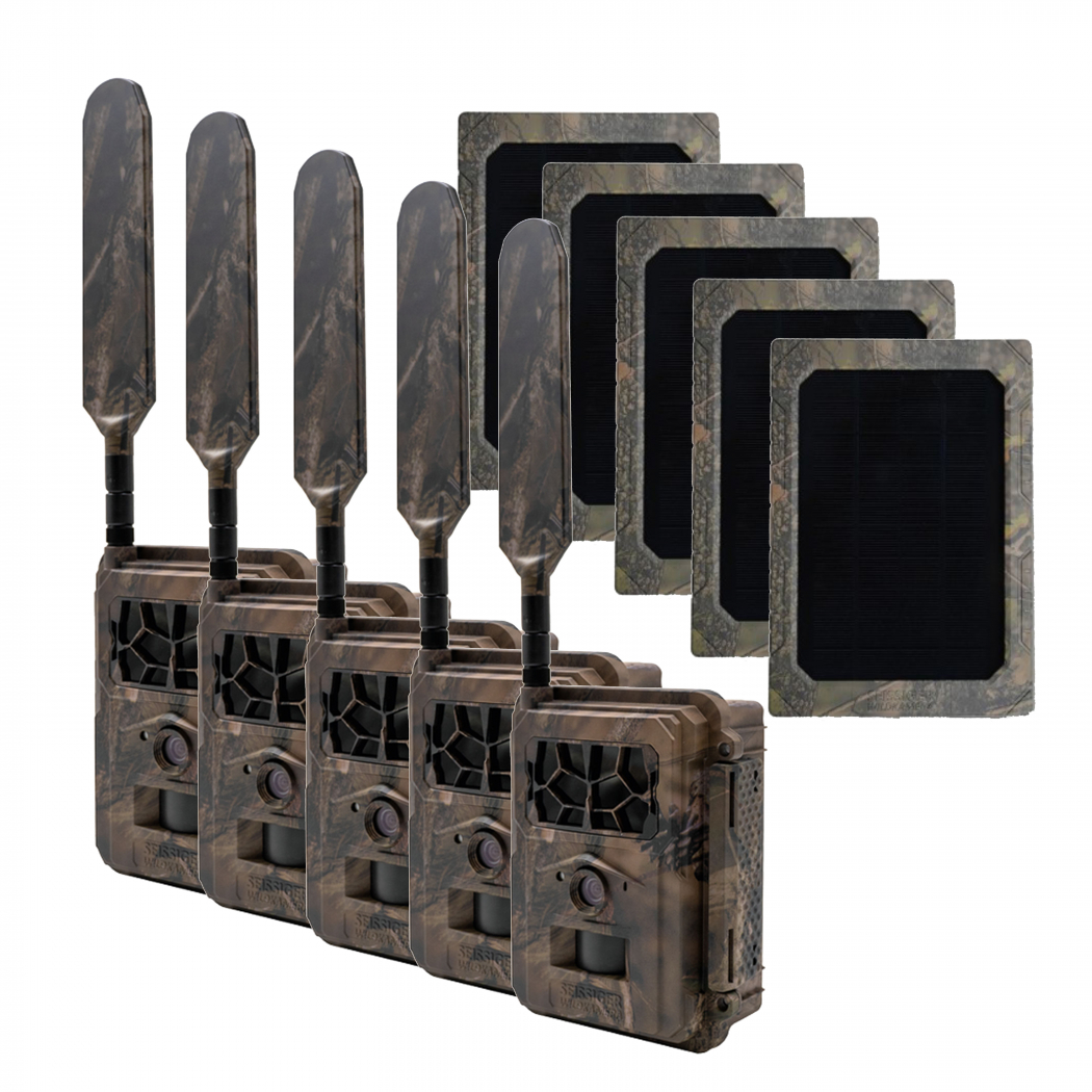 SEISSIGER Pro-Cam LTE - SUPERSIM-Edition 5er Pack + Solarpanel