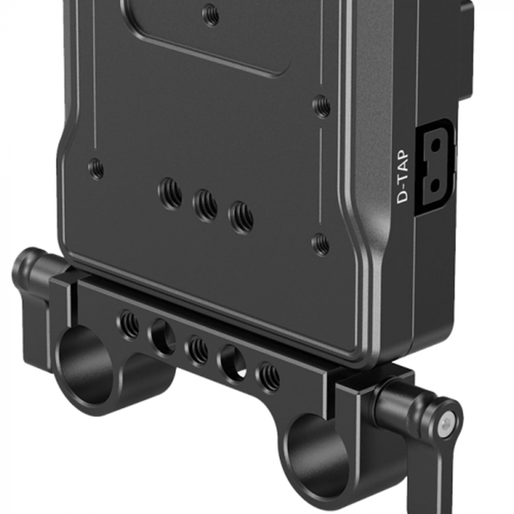 SmallRig 3203B Plaque d'adaptation de batterie V-Mount avec pince à tige de 15mm