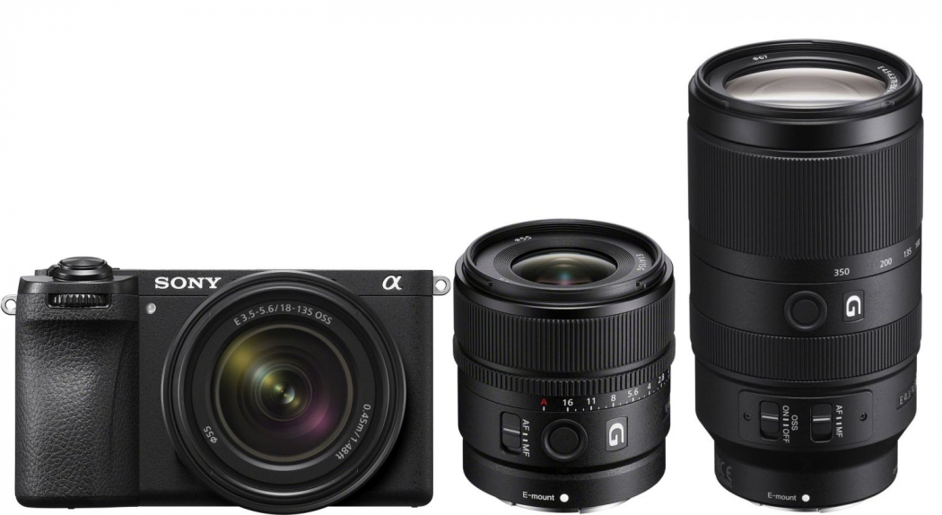 Sony Alpha ILCE-6700 + 18-135mm + 15mm f1,4 G + 70-350mm f4,5-6,3 G Appareils photo