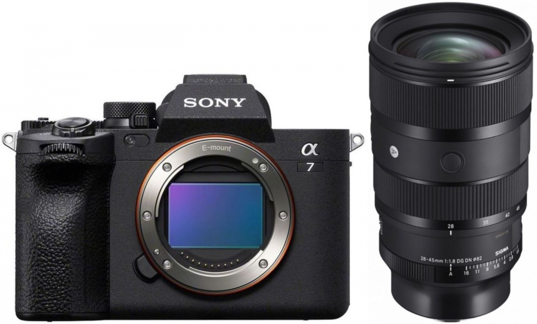 Sony Alpha ILCE-7 IV + Sigma 28-45mm f1,8 DG DN nach 100 EUR Remise immédiate sur les Sony Alpha 7 V et 7R VI