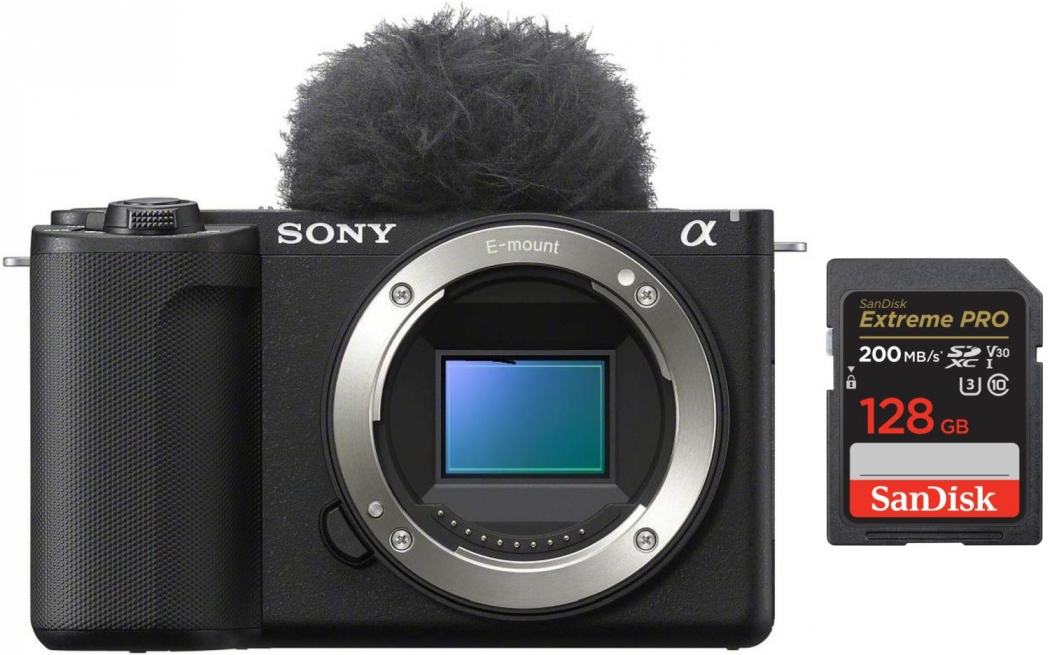 Sony Alpha ZV-E10 II + SanDisk SDXC Extreme Pro 128GB 200MB/s V30 UHS I Appareils photo