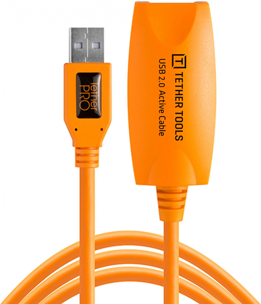 Tether Tools USB 2.0 Active Extension Cable 4.9m orange - Foto Erhardt