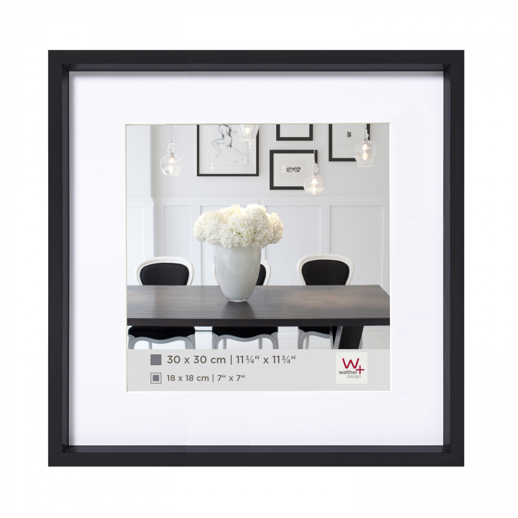 Walther Plastic frame Steel Style 31x31cm black Foto Erhardt