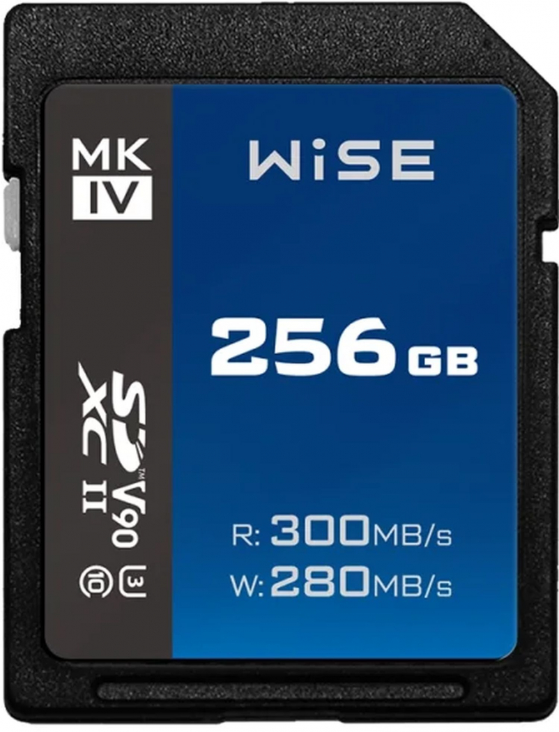 Wise 256GB SDXC UHS-II 300 MB/s V90 MK-IV