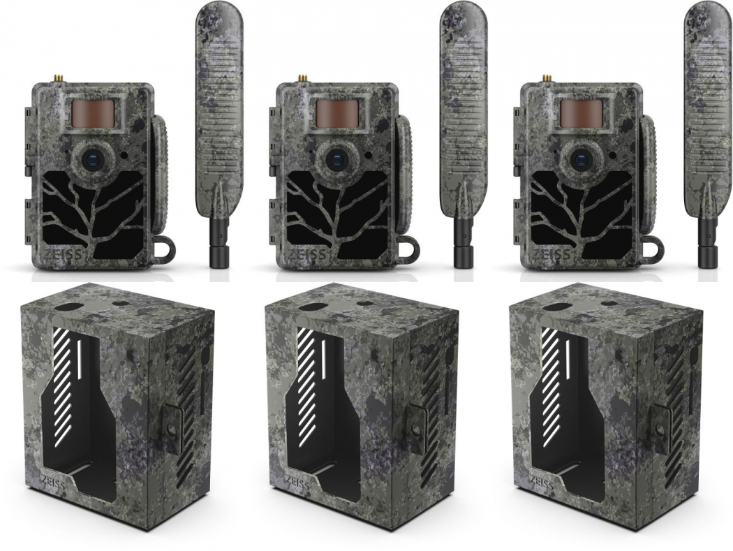 ZEISS Secacam 5 100° pack de 3 + 3x boîtier métallique Appareils photo