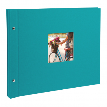 Goldbuch screw album Bella Vista turquoise 28 973 black pages 39x31