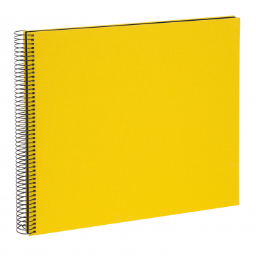 Goldbuch Album à spirales toile jaune 25 991 pages noires 34x30cm
