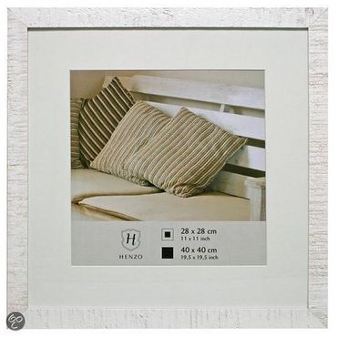 Henzo Driftwood cadre en bois 40x40 blanc