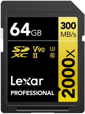 Lexar Professional SDXC 64GB 2000x UHS-II V90