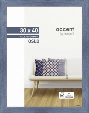 Nielsen Cadre en bois 299295 Oslo 30x40cm bleu