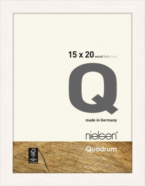 Nielsen cadre en bois 6517021 Quadrum 15x20cm d. blanc