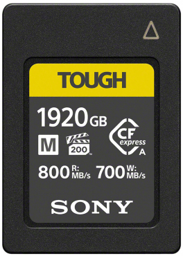 Sony CFexpress 1920GB Typ A Tough 800MBs / 700MBs