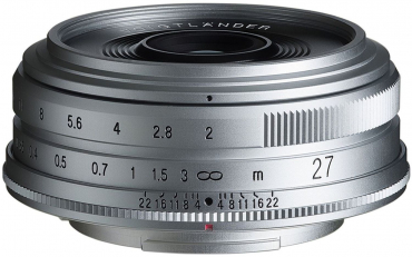 Voigtländer Ultron 27mm f2 Fuji X-mount silver