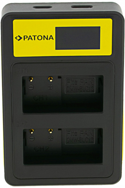 PATONA Dual USB Ladegerät + 2x Akku DMW-BLC12