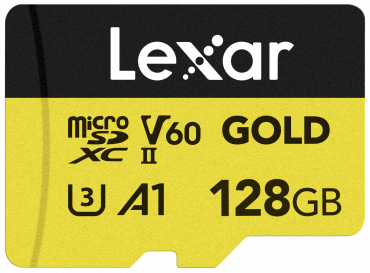 Lexar microSDXC Gold Series UHS-II 128GB V60 - 6066986 Lexar microSDXC Gold Series UHS-II 128GB V60
