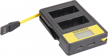 PATONA Smart Dual LCD USB Ladegerät für Canon LP-E12