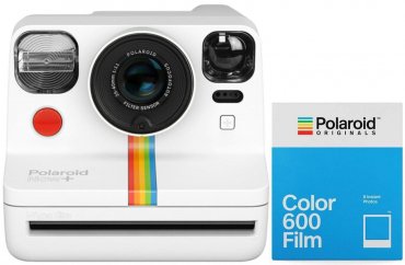 Polaroid Now+ camera white + 600 Color film 8x