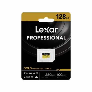 Lexar microSDXC Gold Series UHS-II 128GB V60