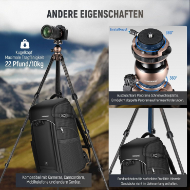 NEEWER LT35 Carbon-Reisestativ