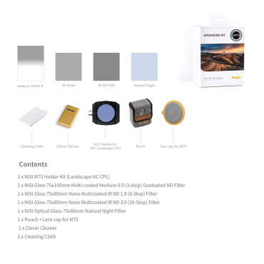 Nisi M75 Adcanced Kit with Polarizing Filter