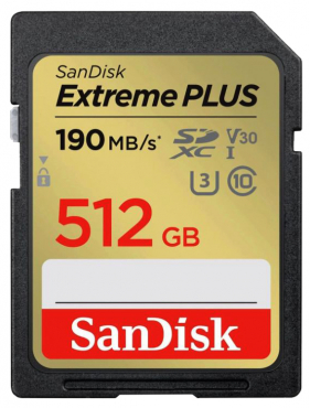 SanDisk SDXC Extreme PLUS 512GB 190MB/s