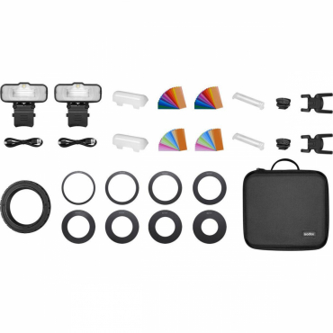 Godox MF12 Macro Flash 4pcs Kit + Accessories
