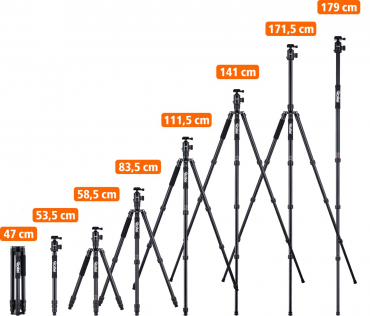 Rollei C6i Aluminiumstativ schwarz