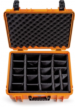 B&W Case Type 6000 RPD orange with compartment divider