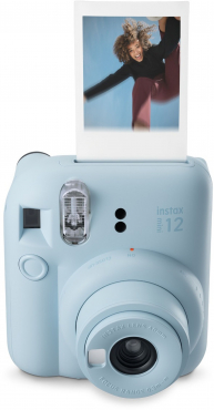 Fujifilm Instax Mini 12 bleu pastel + film arc-en-ciel
