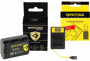 PATONA Dual USB Ladegerät + 2x Akku NP-FZ100 - 6068181 PATONA Dual USB Ladegerät + 2x Akku NP-FZ100