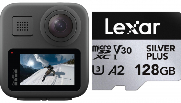 GoPro MAX 360 + Lexar microSDXC Silver Plus 128GB UHS-I V30 - 6073351 GoPro MAX 360 + Lexar microSDXC Silver Plus 128GB UHS-I V30