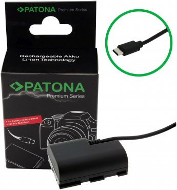 Patona Premium USB-C Akku-Adapter für Canon LP-E6P