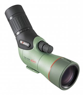 Kowa TSN-55A Prominar spotting scope angled view with 17-40x wide-angle zoom