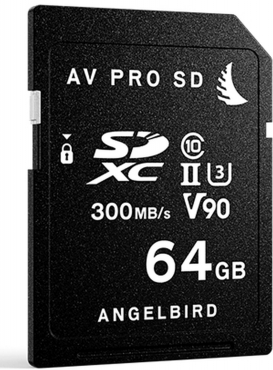Angelbird SD Card AV PRO UHS-II 64GB V90 300MB/s