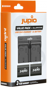 Jupio Value Pack: 2x Battery NP-FZ100 2040mAh + USB Dual Charger