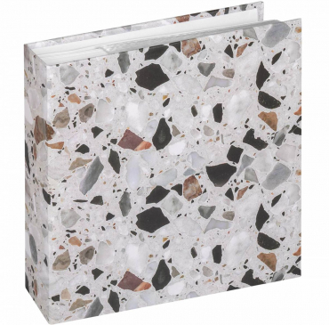 Walther ME-298-2 memo album terrazzo stone black 200 photos 10x15 cm